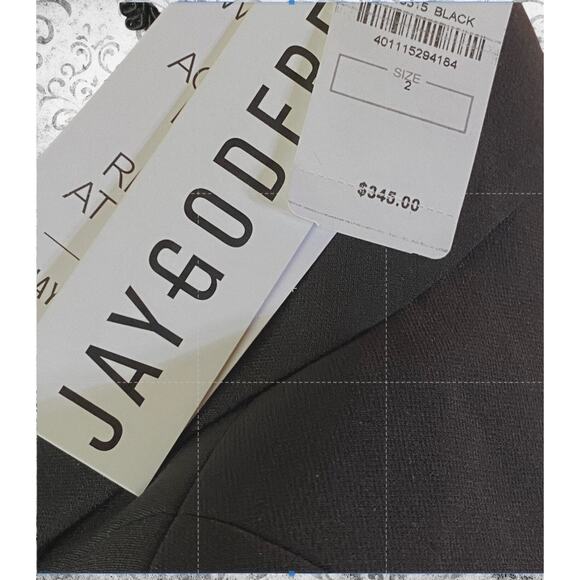 Jay Godfrey Womens 2 Minimalist Black Longline Blazer Career Dress NWT $345 - Picture 9 of 11